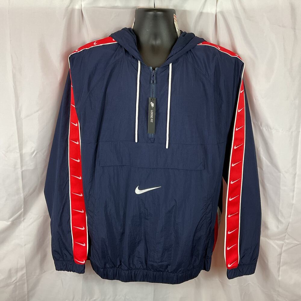 Nike Sportswear Big Swoosh Pullover Jacket CD0419-451 Men Medium Y2K Rare Retro